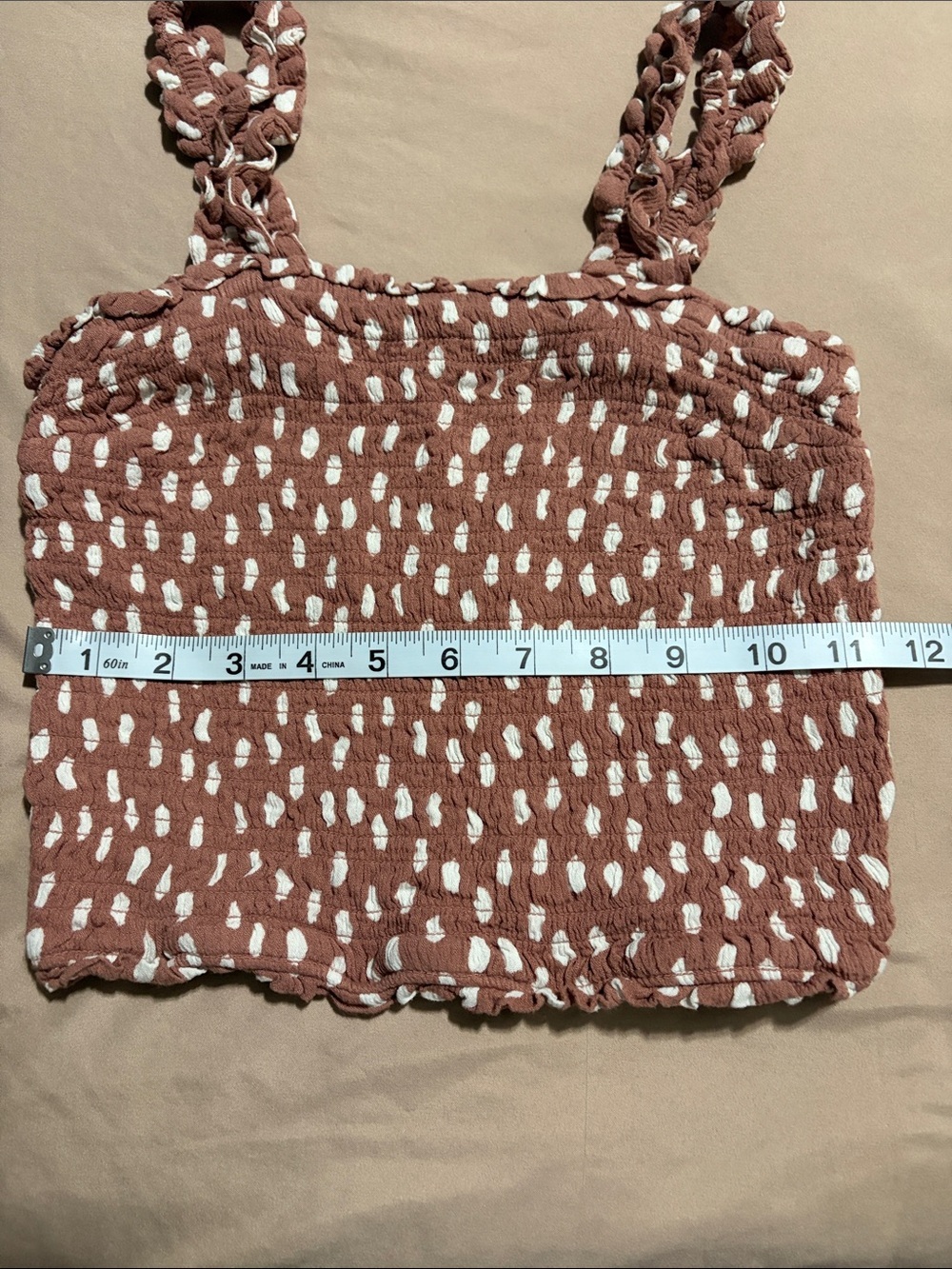 Abercrombie & Fitch Dusty Rose Smocked Tank Top - Picture 7 of 9